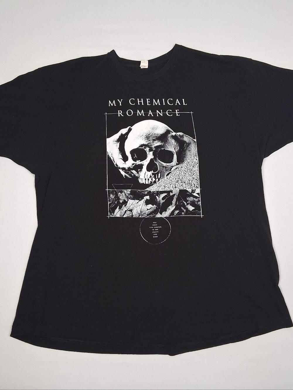 My Chemical Romance MCRX Graphic Print Skull T-shirt Black Mens XXXL Flaw Read